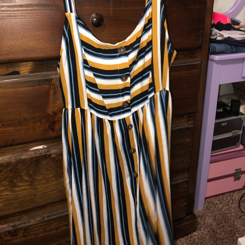 Strip patter dress